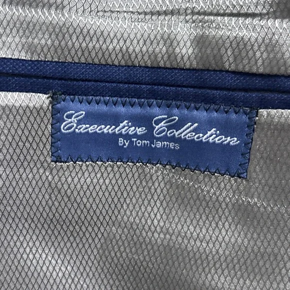 Tom James Sport Coat 46R Blue Surgeons Cuff USA Union Made Blazer Jacket Custom - Picture 8 of 12